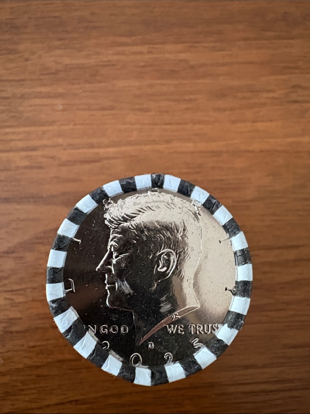 2025 -D Kennedy half dollar uncirculated roll. Great collector item!